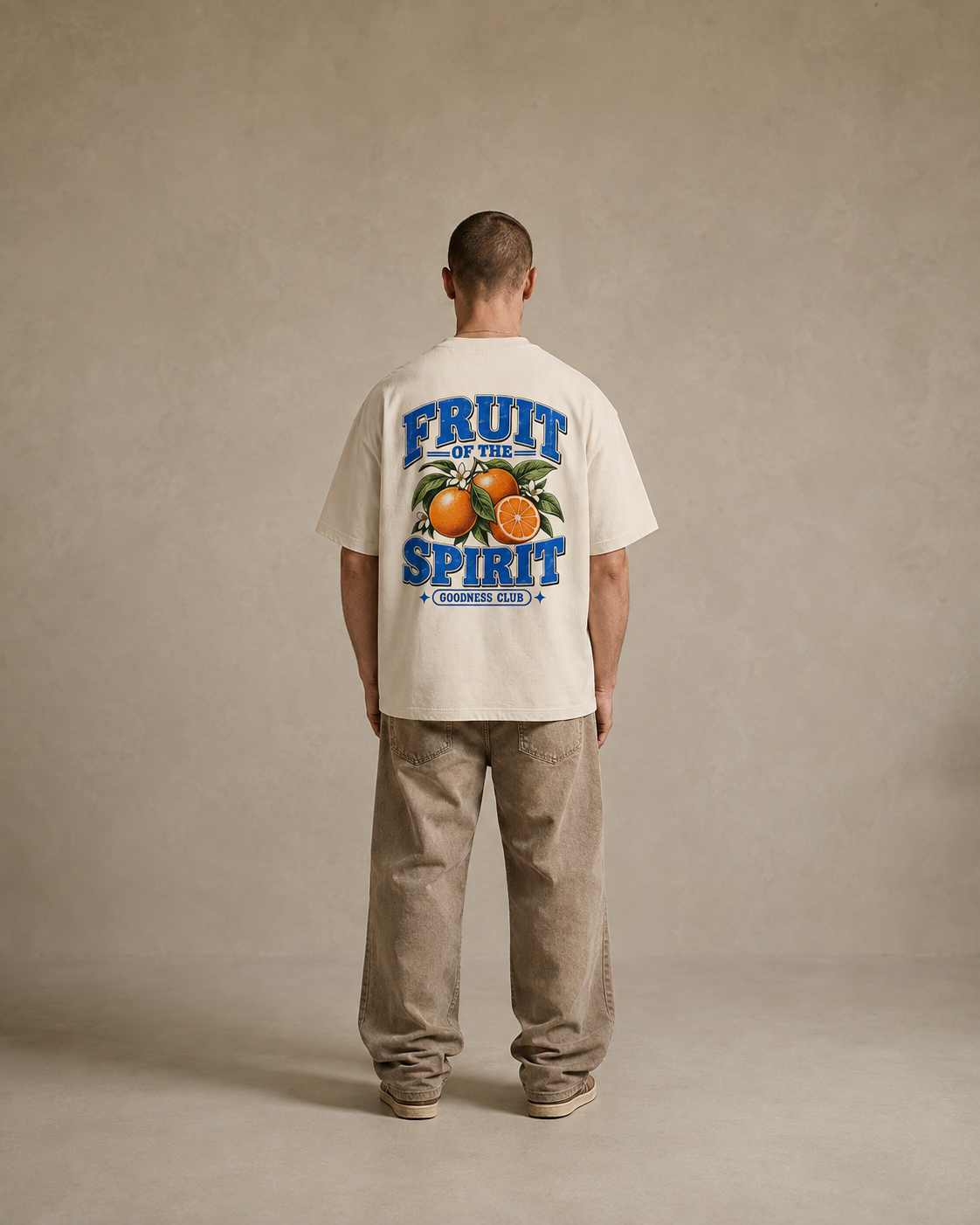N&K editorial mockup v2 | fruit-of-the-spirit-oversized-tee | mild-apricot | back