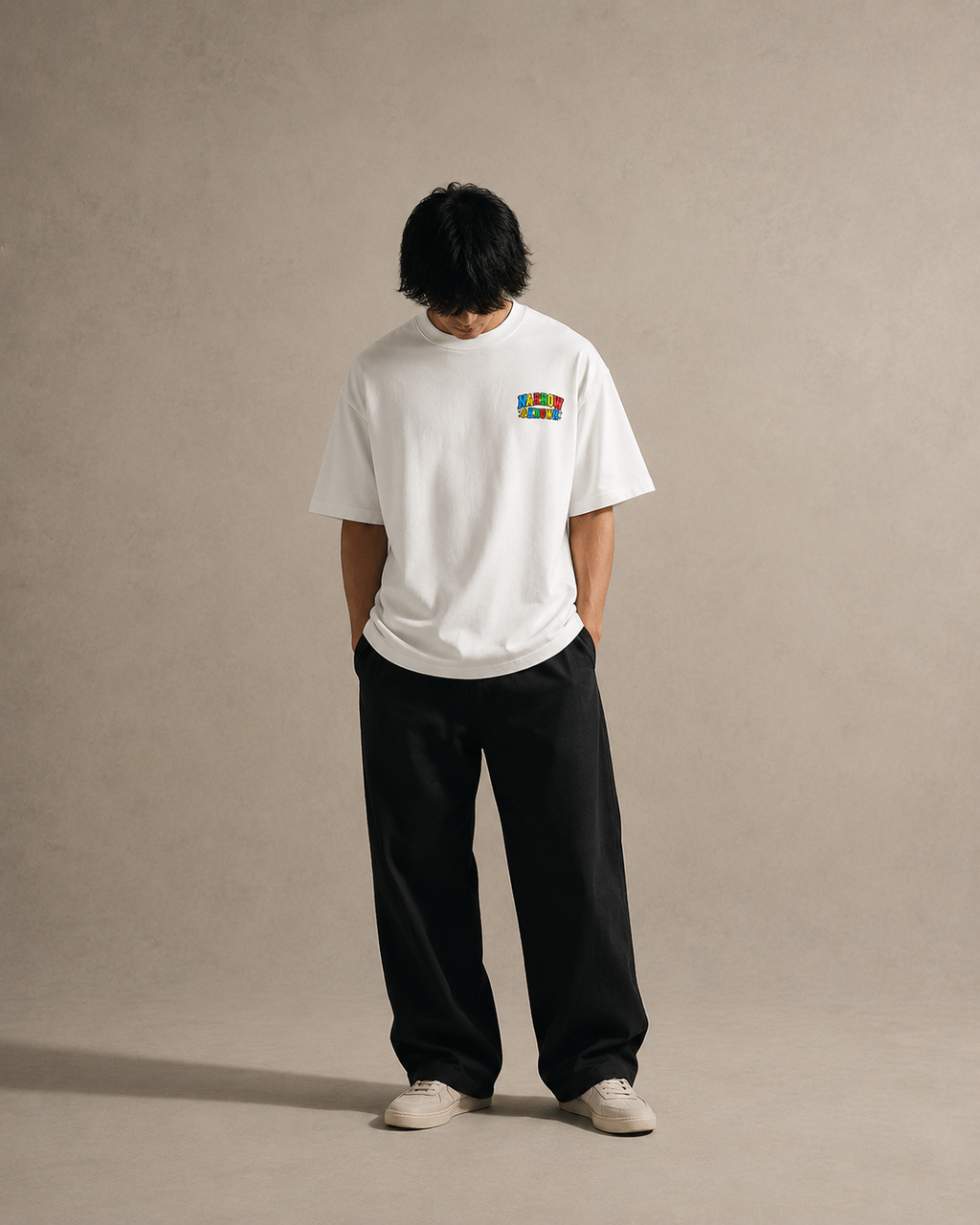N&K editorial mockup v2 | hope-oversized-tee | white | front