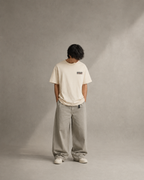 N&K editorial mockup v2 | narrow-known-keyboard-oversized-tee | mild-apricot | front