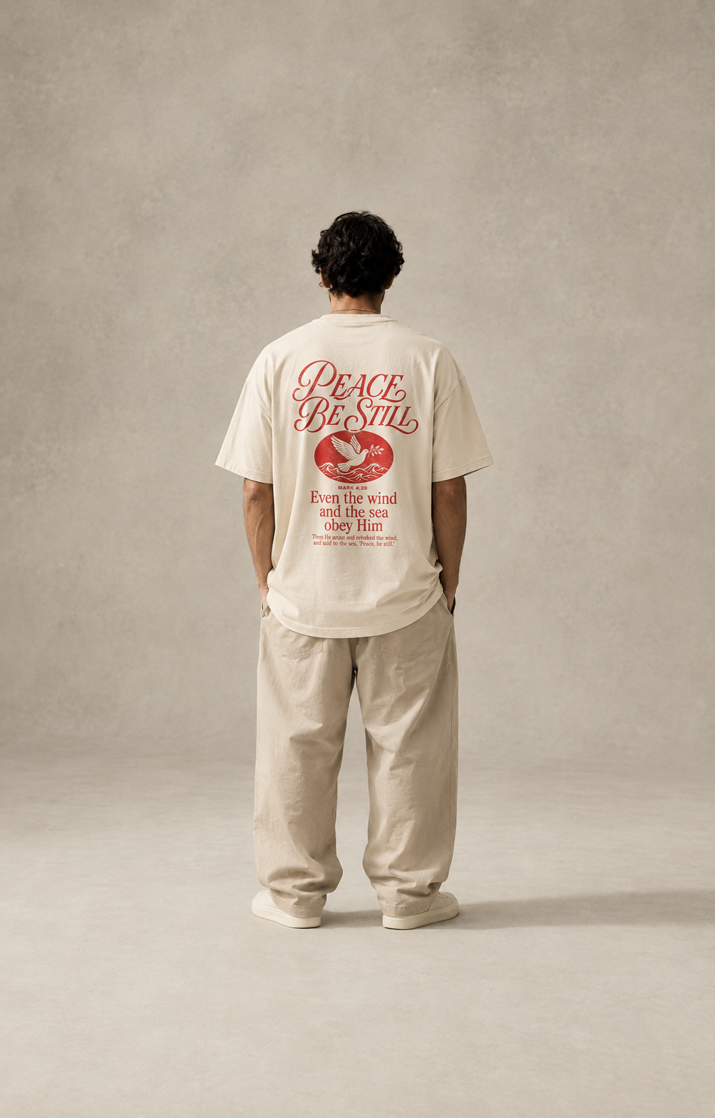 N&K editorial mockup v2 | peace-be-still-oversized-tee | mild-apricot | back