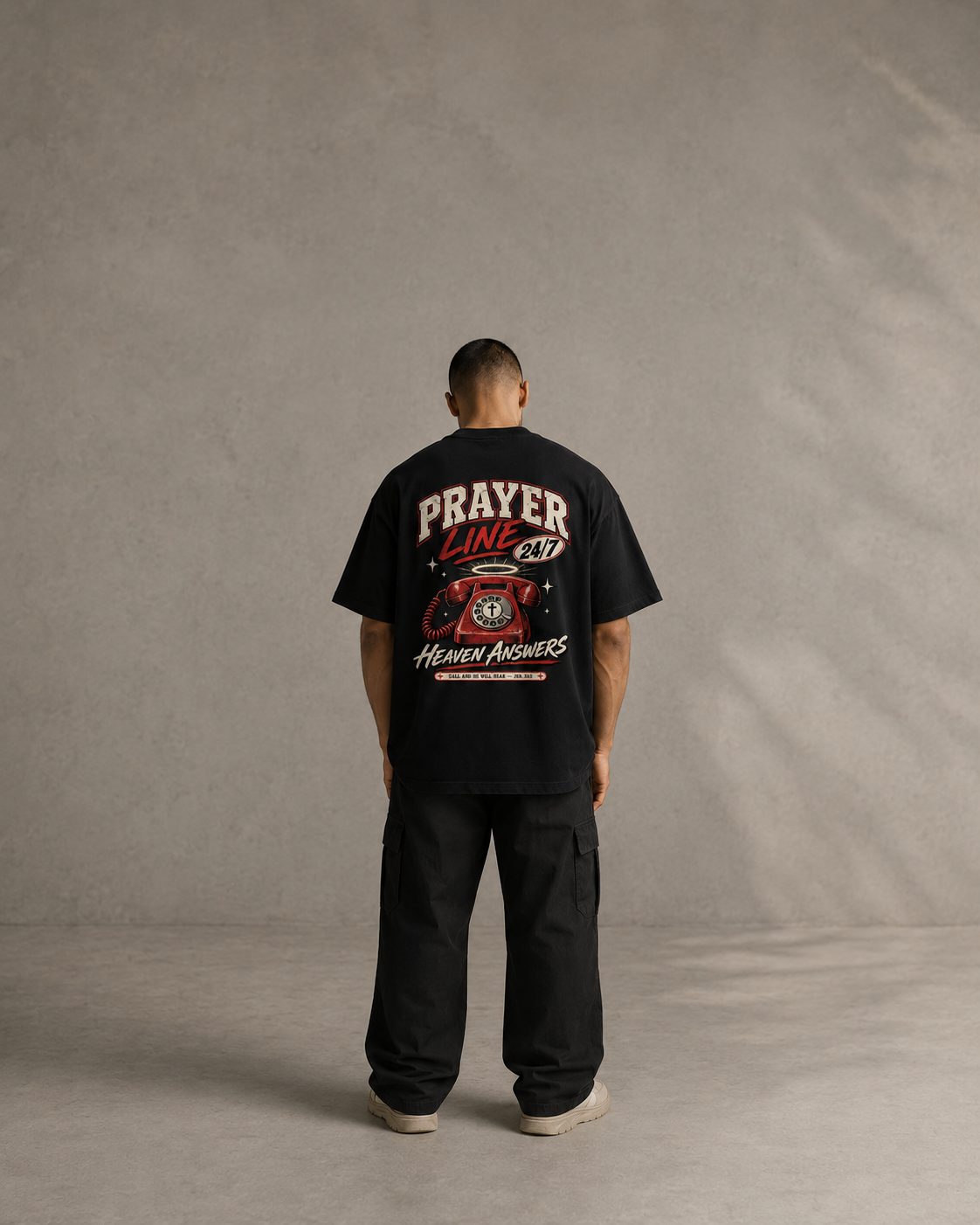 N&K editorial mockup v2 | prayer-line-247-oversized-tee | black | back