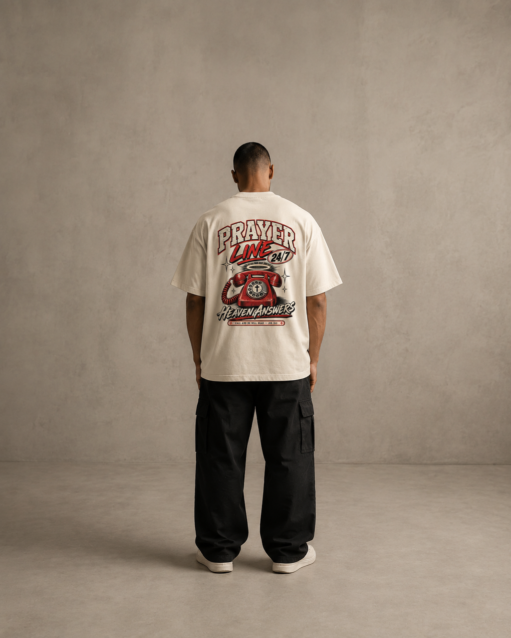 N&K editorial mockup v2 | prayer-line-247-oversized-tee | mild-apricot | back
