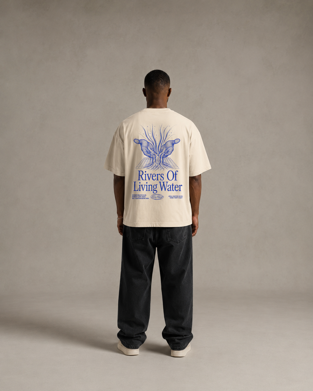 N&K editorial mockup v2 | rivers-of-living-water-oversized-tee | mild-apricot | back