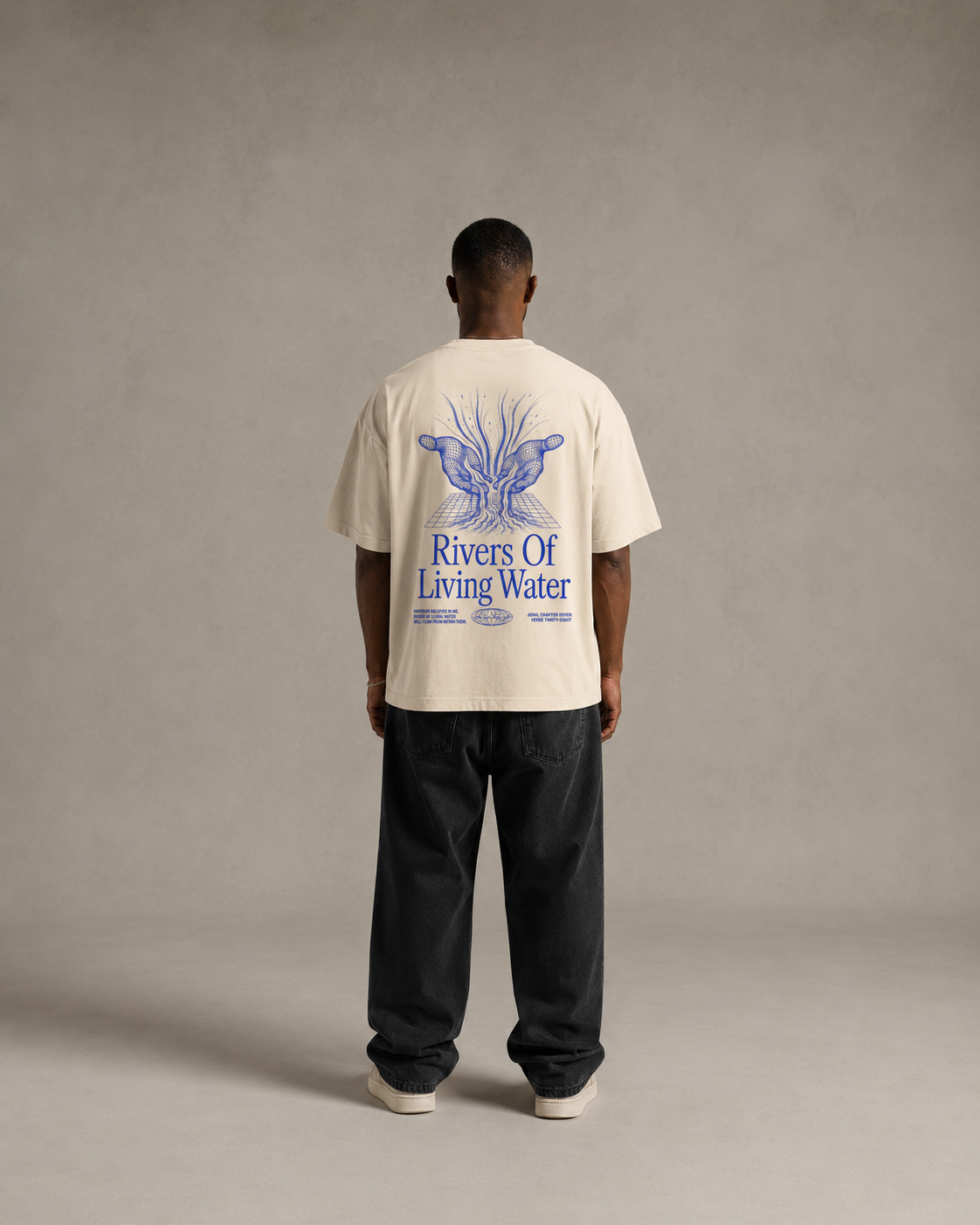N&K editorial mockup v2 | rivers-of-living-water-oversized-tee | mild-apricot | back