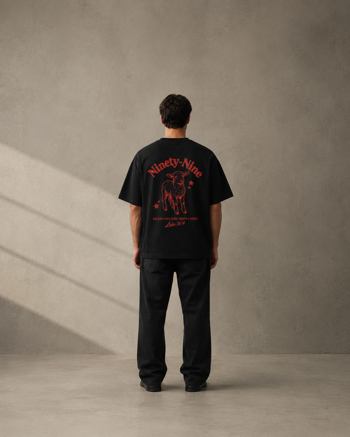 N&K editorial mockup v2 | the-ninety-nine-oversized-tee | black | back
