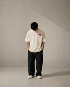 N&K editorial mockup v2 | worthy-is-the-lamb-oversized-tee | mild-apricot | front