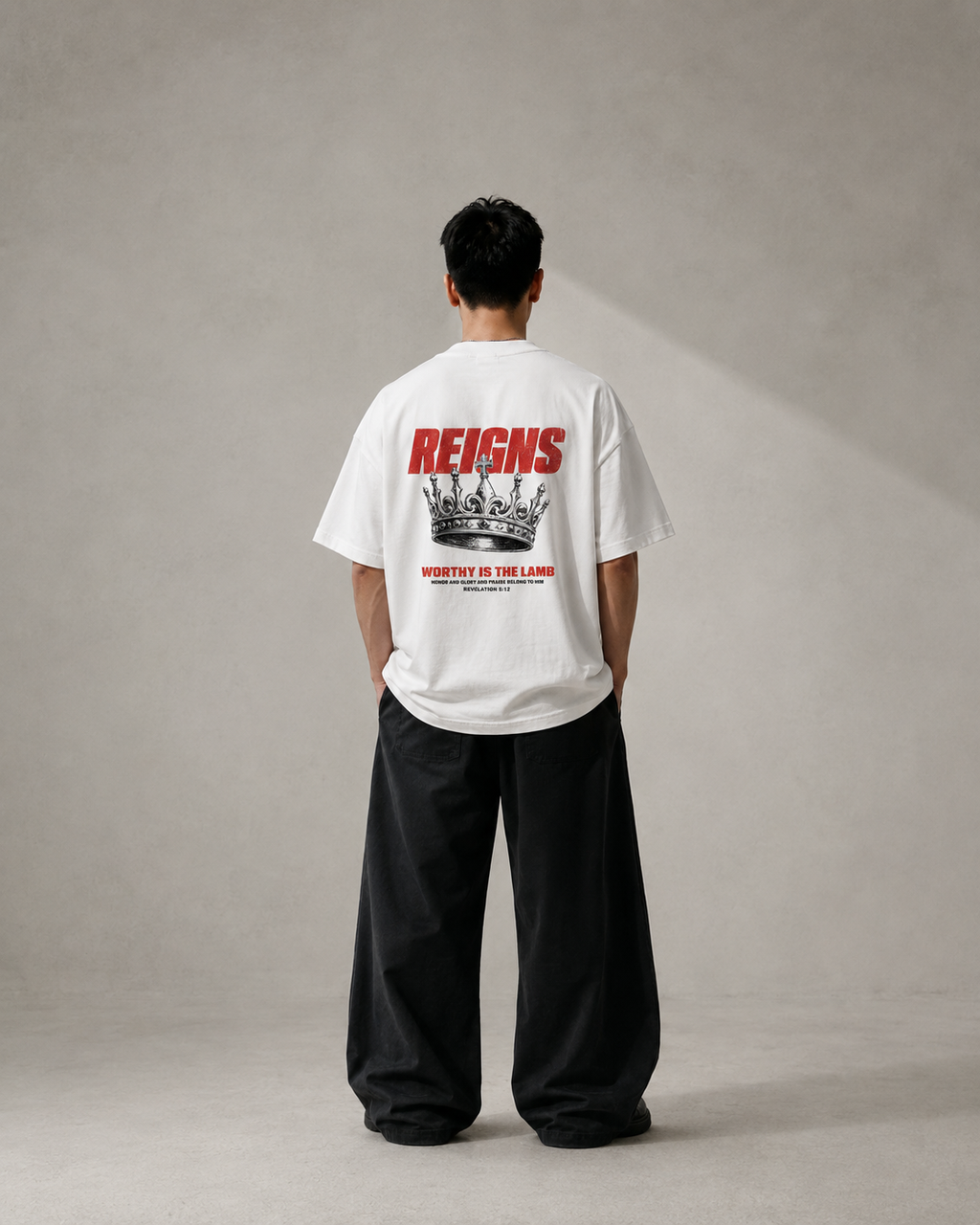 N&K editorial mockup v2 | worthy-is-the-lamb-oversized-tee | white | back